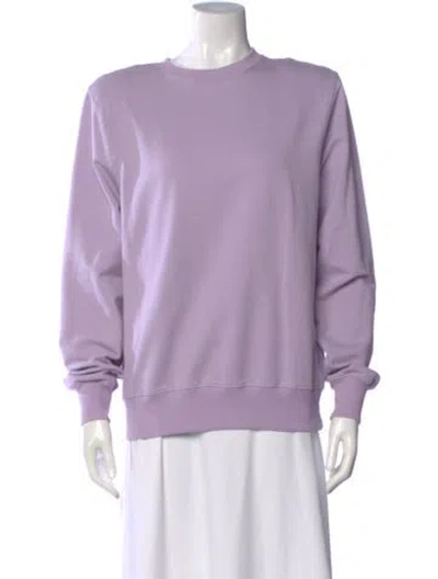 Pre-owned Parentezi Crew Neck Long Sleeve Sweatshirt In Purple