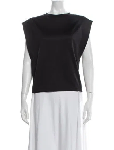 Pre-owned Parentezi Crew Neck Sleeveless Top In Black