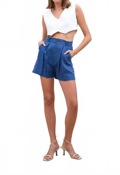 Parentezi Eliza High Waist Short In Della Blue