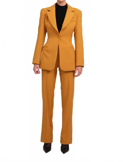 Parentezi Hadley Straight Leg Trouser In Mustard In Yellow