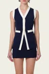 Parentezi Isla Knit Mini Skirt In Navy