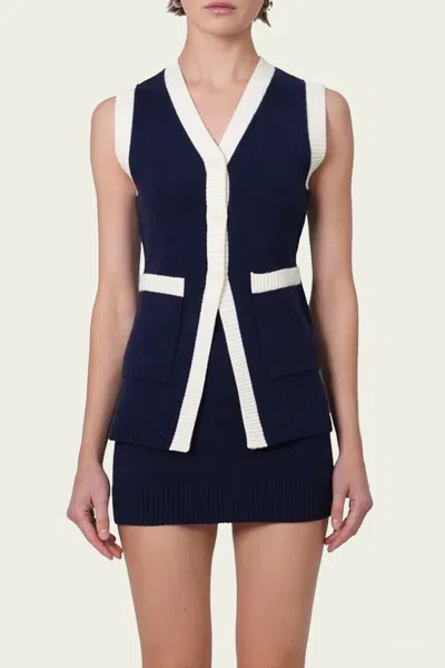 Parentezi Isla Knit Mini Skirt In Navy