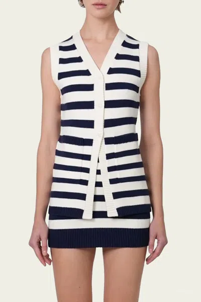 Parentezi Isla Knit Mini Skirt In Stripes