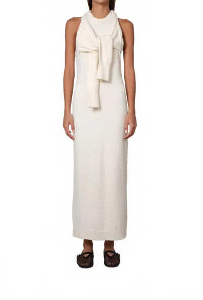 Parentezi Jacqueline Wrapped Sweater Maxi Dress In Ivory In Multi