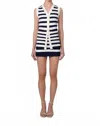 Parentezi Katie Knit Vest In Stripes In Black