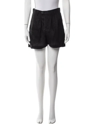 Pre-owned Parentezi Linen Mini Shorts In Black