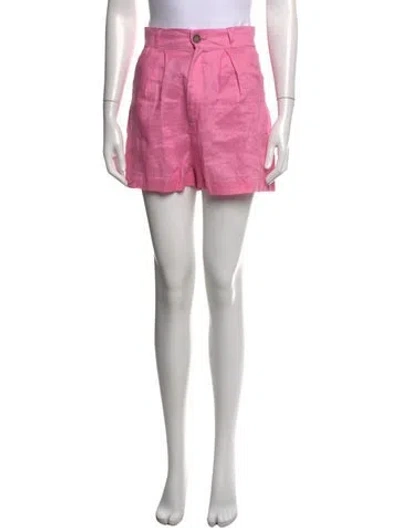 Pre-owned Parentezi Linen Mini Shorts In Pink