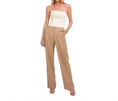 Parentezi Marcus Straight Leg Pants In Ivory Stripes In White