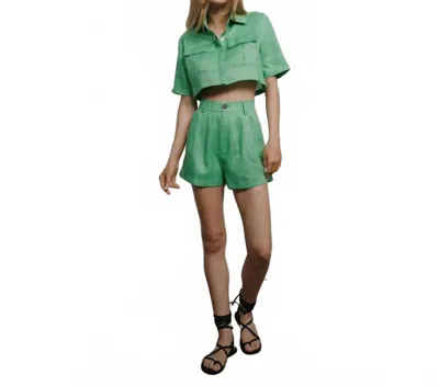 Parentezi Michelle High Waist Short In Light Green