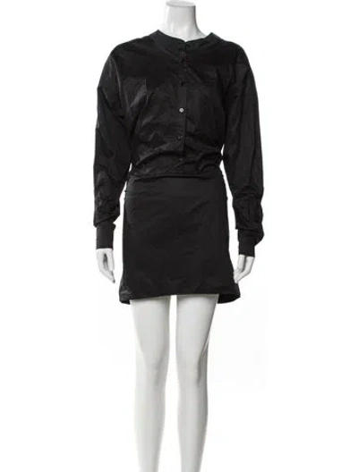 Pre-owned Parentezi Mini Dress In Black