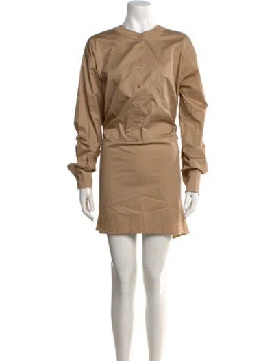 Pre-owned Parentezi Mini Dress In Neutral