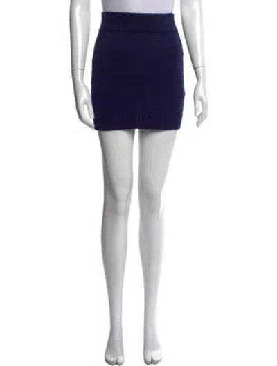 Pre-owned Parentezi Mini Skirt In Blue