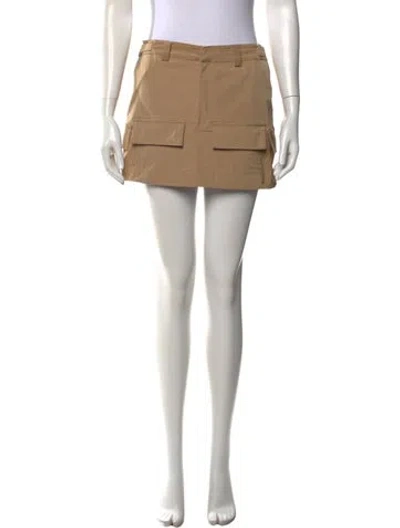 Pre-owned Parentezi Mini Skirt In Neutral
