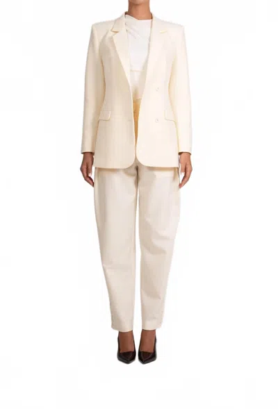 Parentezi Olympia Straight Leg Trousers In Vanilla In White