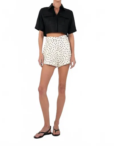 Parentezi Polka Dot Shorts In Vanilla In White