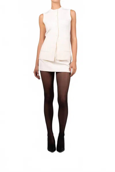 Parentezi Rosie Knit Vest In Ivory In White