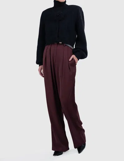 Parentezi Sabrina Trousers In Plum In Burgundy