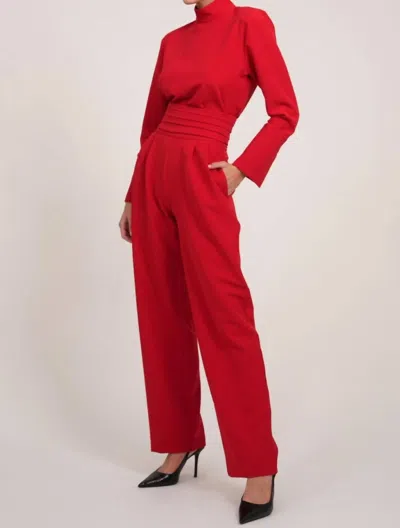 Parentezi Tuxedo Pant In Red