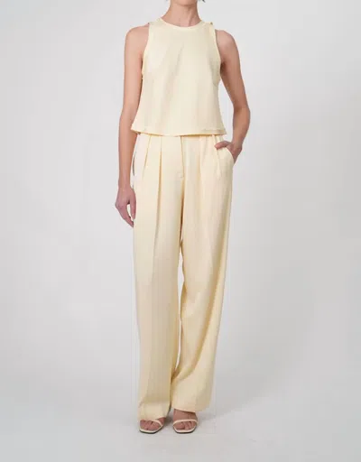 Parentezi Vera Top In Pastel Yellow In Multi