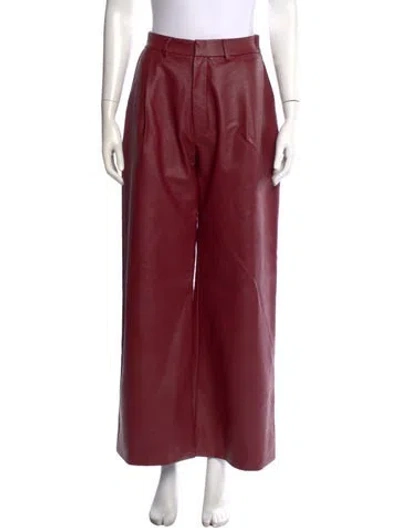 Pre-owned Parentezi Wide Leg Pants In Red