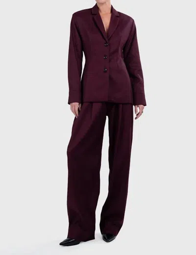 Parentezi Women's Delphine Pant In Plum In Burgundy