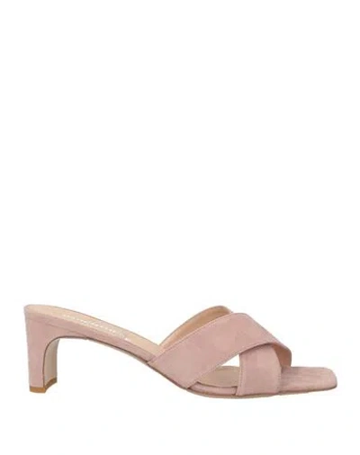 Parenthese Woman Sandals Antique Rose Size 11 Leather In Pink