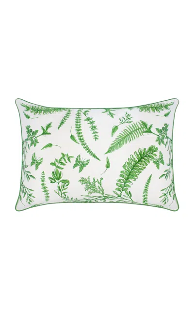 Paresse Paris Forêt Secrète Standard Pillowcase In Silk In Green