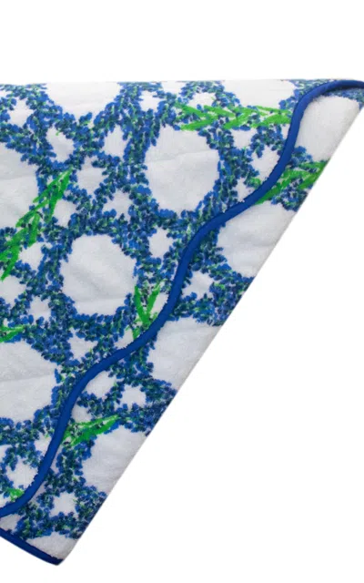 Paresse Paris Lavande Céleste Terry Quilted Bath Mat In Multi