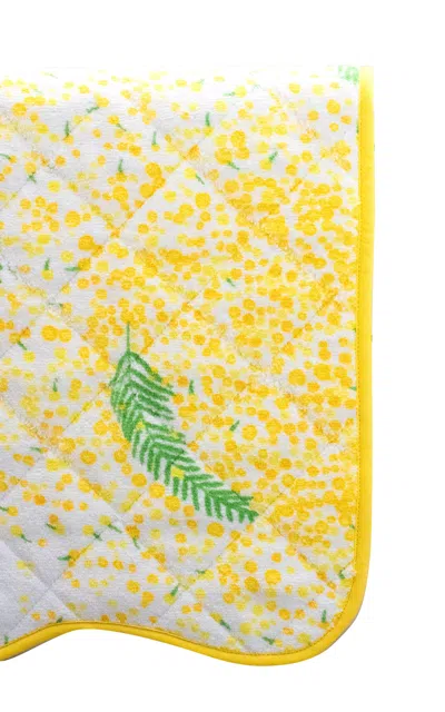 Paresse Paris Or Mimosa Terry Quilted Bath Mat In Multi