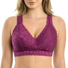 Parfait Adriana Wire-free Lace Bralette In Purple