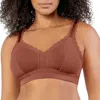 Parfait Dalis Wire-free Bralette In Brown