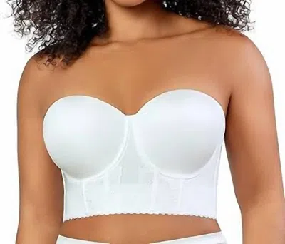 Parfait Elissa Bustier Strapless Longline Bra In Pearl White In Multi