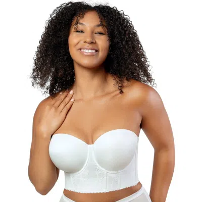 Parfait Elissa Full Busted Strapless Bustier In Pearl White