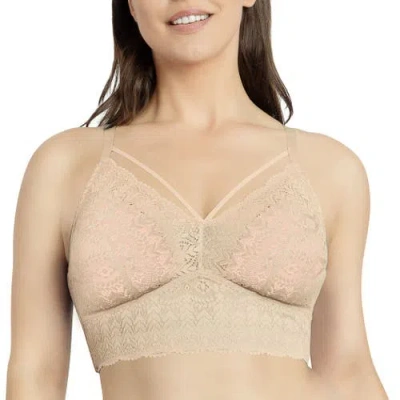 Parfait Mia Wire-free Padded Lace Bralette In Nude