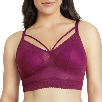 Parfait Mia Wire-free Padded Mesh Bralette In Purple
