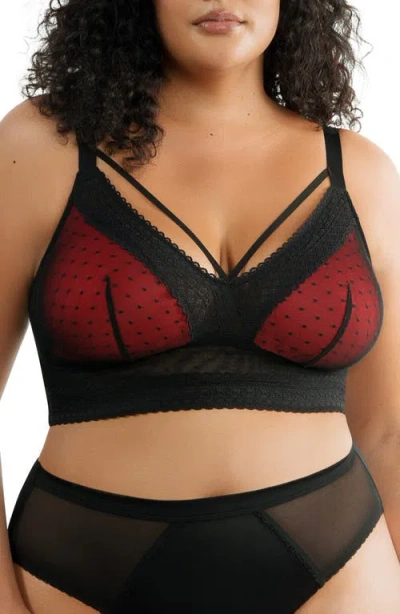Parfait Mia Wire-free Padded Mesh Bralette In Multi