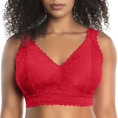 Parfait Wire-free Full Bust Supportive Bralette In Racing Red