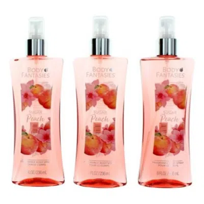 Parfums De Coeur Awbfspc8bm3p 8 oz Sugar Peach Body Fantasies Fragrance Body Spray For Women - Pack  In White
