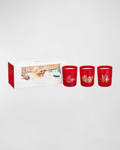 Parfums De Marly Festive Candle Trio, 3 X 75 G In Red