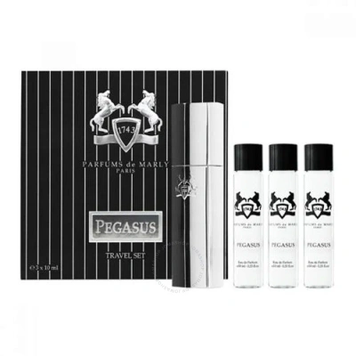 Parfums De Marly Pegasus 4 Pcs Set For Men: Case + 3 X 0.33 oz Eau De Parfum In White