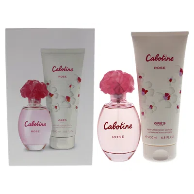 Parfums Gres Cabotine Rose By  For Women - 2 Pc Gift Set 3.4oz Edt Spray, 6.76oz Perfumed Body Lotion In White