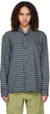 Paria Farzaneh Blue & Yellow Pencilcase Shirt In Check