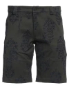 Paria Farzaneh Paria /farzaneh Man Denim Shorts Dark Green Size Xl Cotton, Elastane In Green
