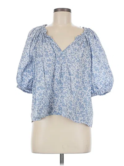 Pre-owned Paris Atelier & Other Stories 3/4 Sleeve Blouse In Blue