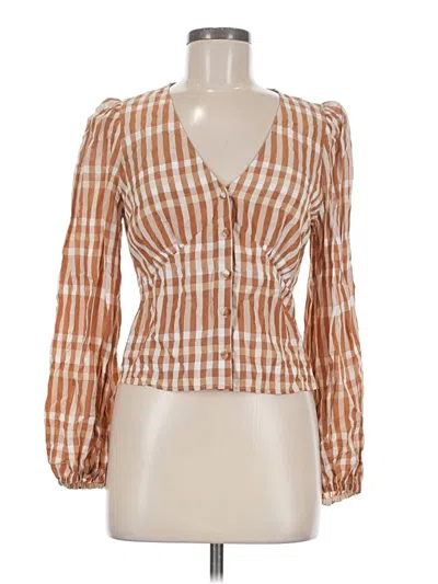 Pre-owned Paris Atelier & Other Stories 3/4 Sleeve Blouse In Brown