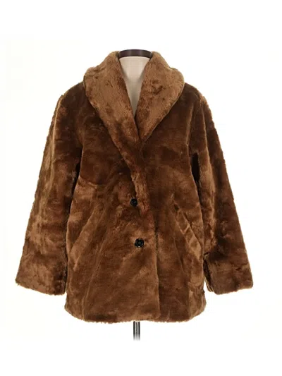 Paris Atelier & Other Stories Faux Fur Jacket In Brown