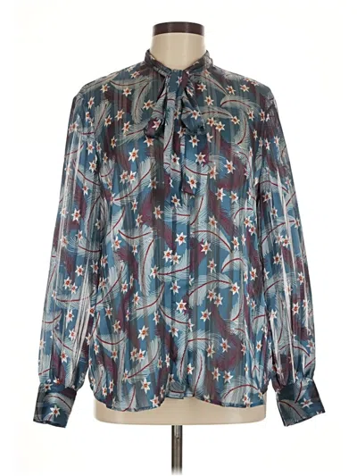 Pre-owned Paris Atelier & Other Stories Long Sleeve Blouse In Blue