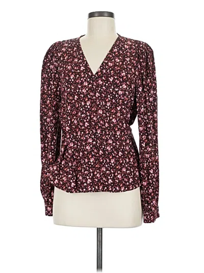 Pre-owned Paris Atelier & Other Stories Long Sleeve Blouse In Burgundy