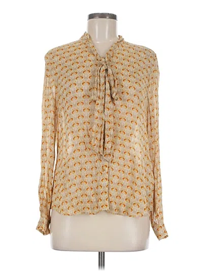Pre-owned Paris Atelier & Other Stories Long Sleeve Blouse In Gold