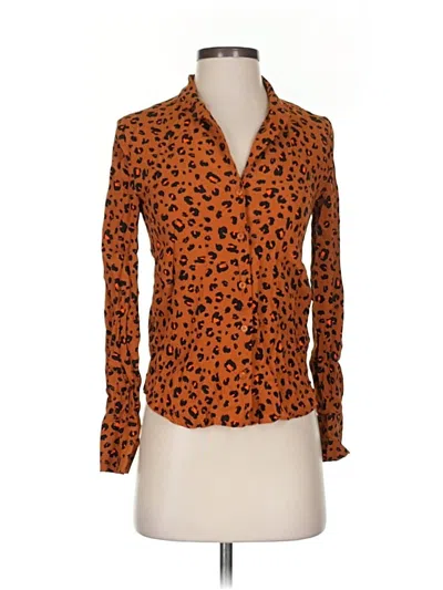 Pre-owned Paris Atelier & Other Stories Long Sleeve Blouse In Orange